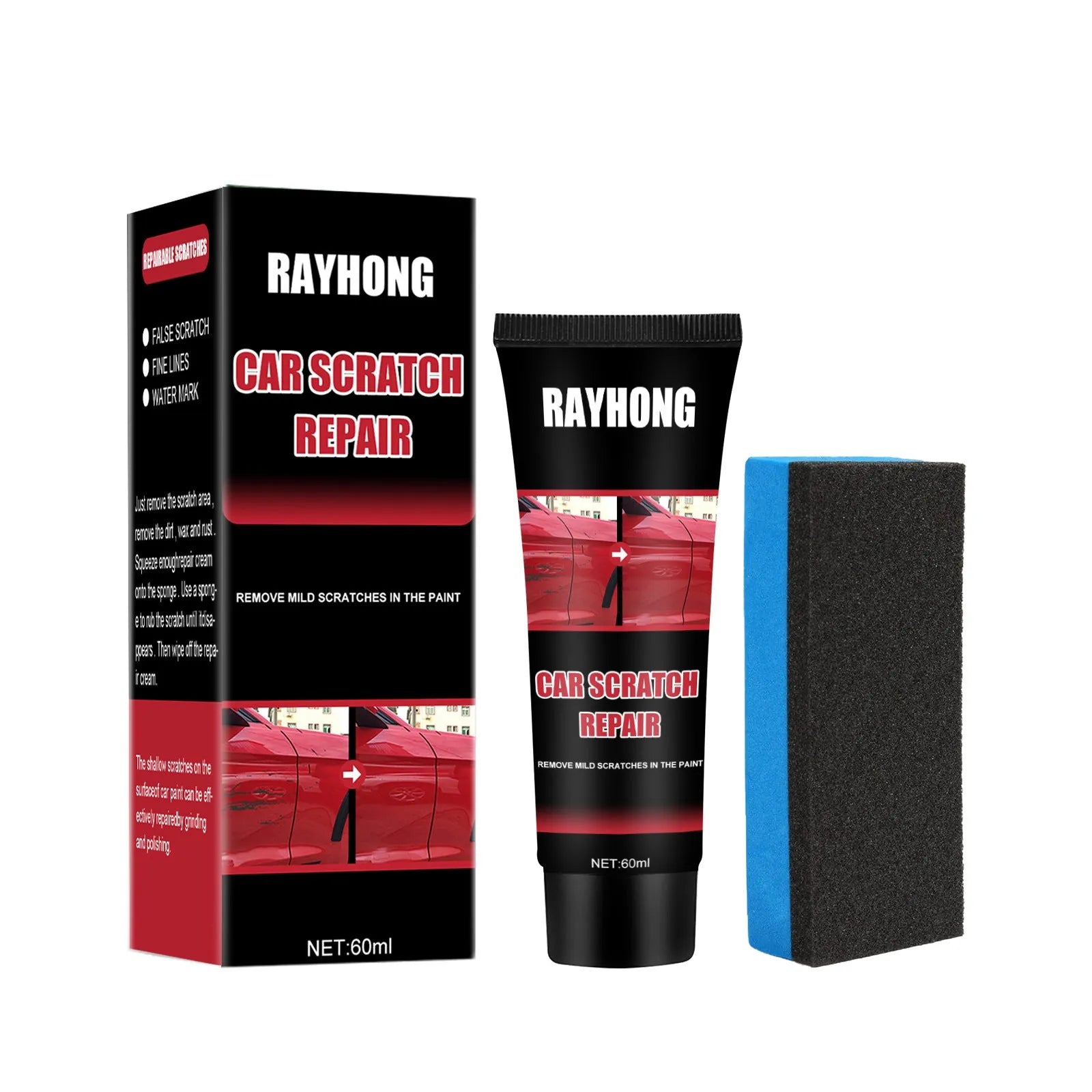 60ml car scratch repair wax kit with applicator for paint scratch removal