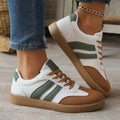 Women's lightweight casual sneakers in red and white, flat heel, round toe, sizes 36-42