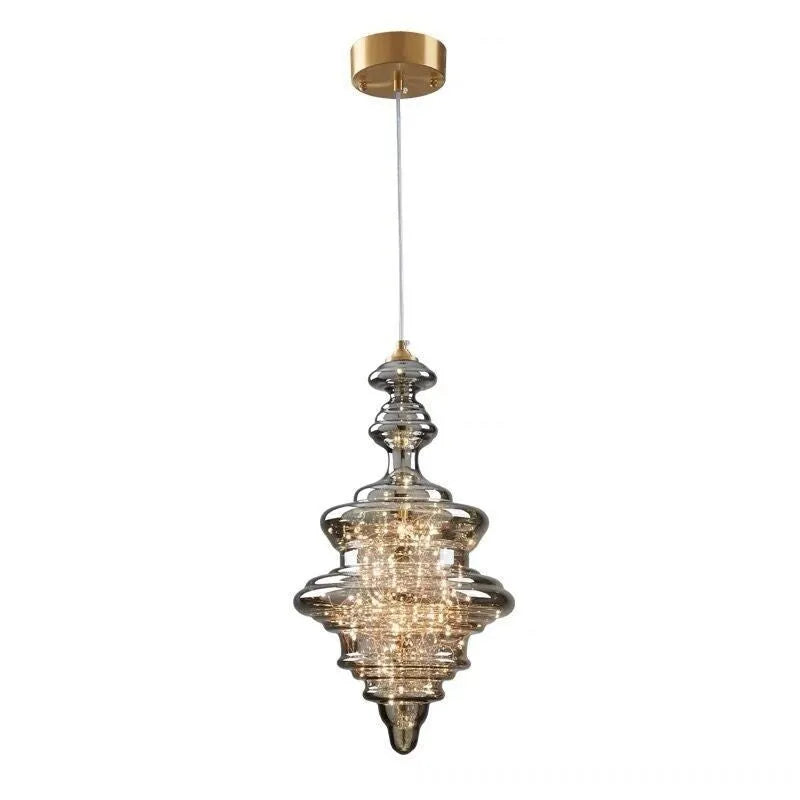 Modern simplicity style glass chandelier LED ceiling lamp with long adjustable cord