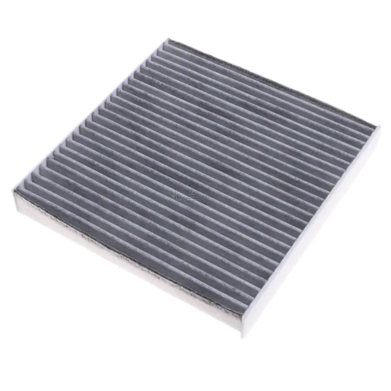 Grey Geely car cabin air filter element measuring 215mm by 210mm