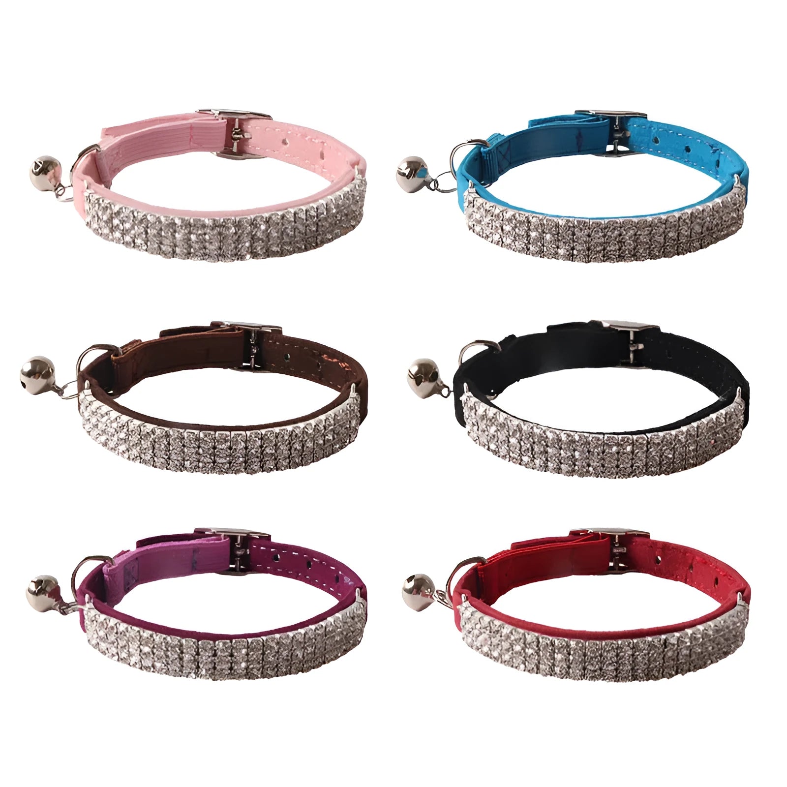 Soft pink flocked cat collar with an elastic section and silver buckle on a 1.0cm wide, 28cm long band.