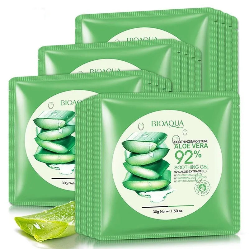 Hydrating aloe vera gel facial mask 30g, suitable for all skin types, in single pack