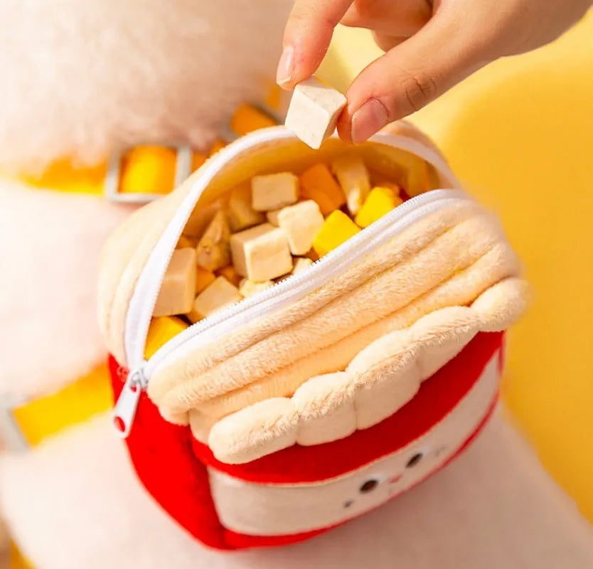 Cartoon hamburger design adjustable escape-proof vest leash for dog with backpack