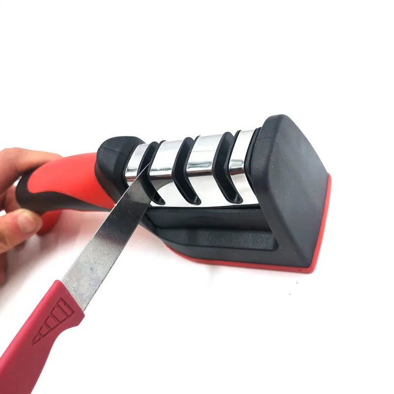 Small plastic kitchen knife sharpener for household knives, modern simple style, random colour, single sharpener