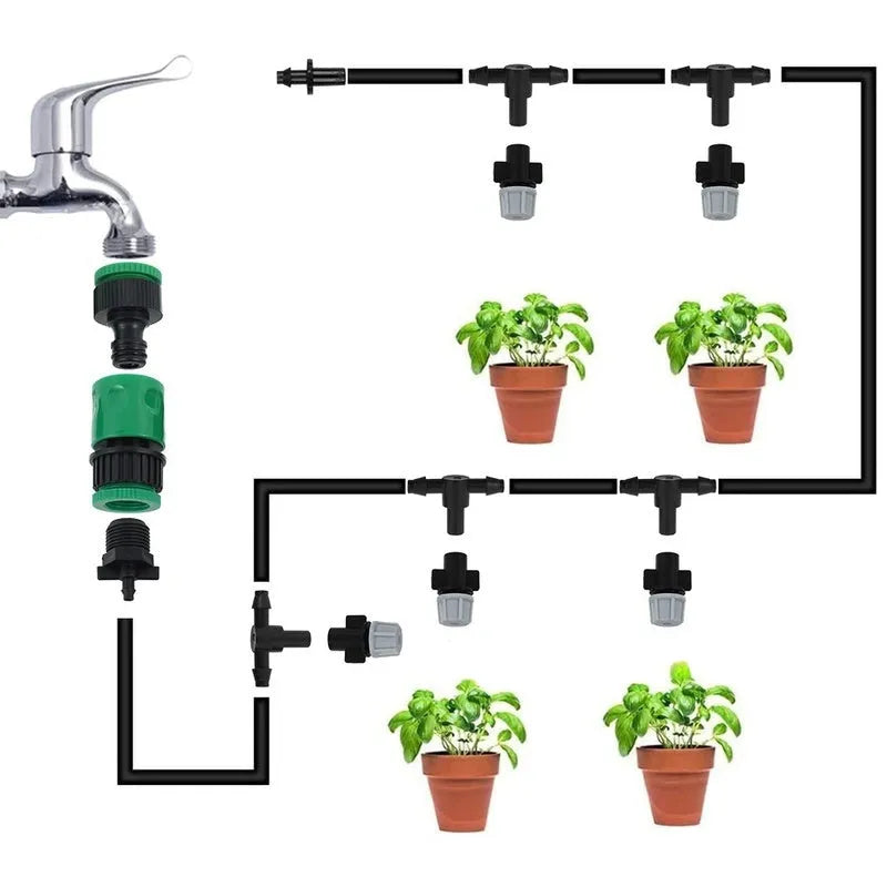 Garden irrigation hose water mist greening system 10m 10 spray suit PE material micro spray series