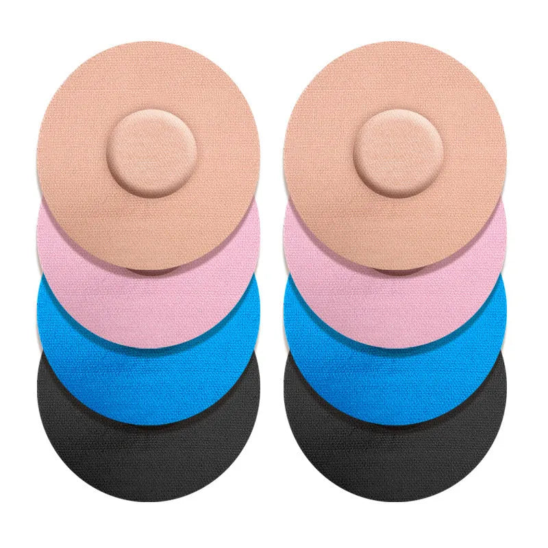 Sports anti-slip adhesive patch glue-free self-adhesive for sensor anti-drop in black skin colour pink blue
