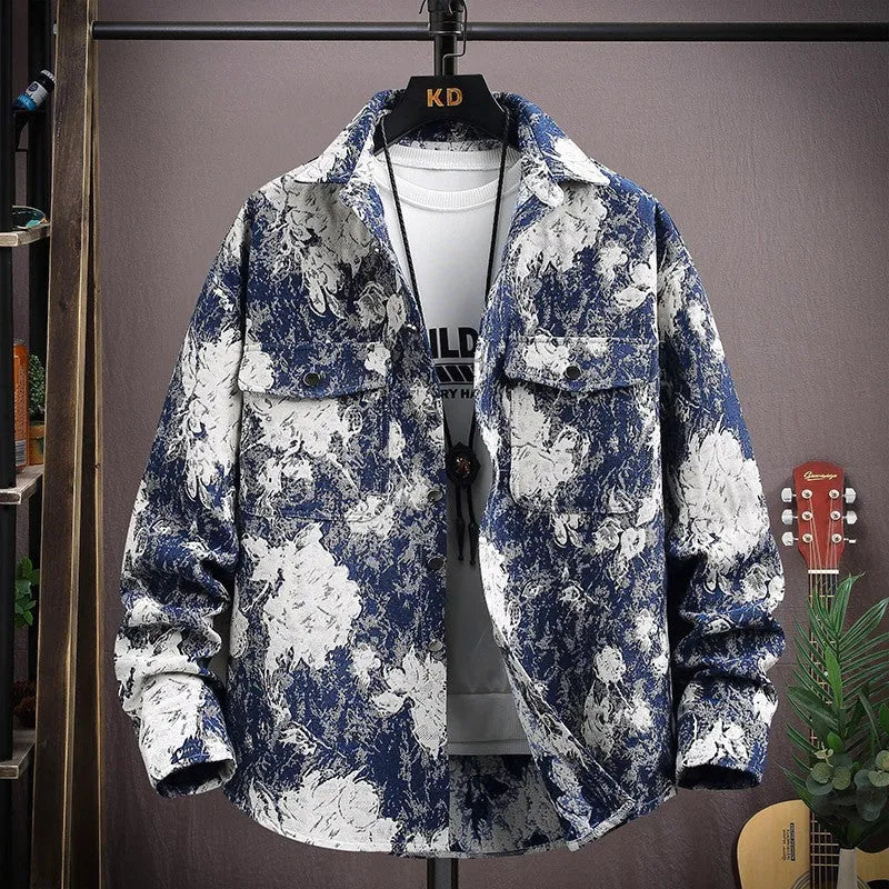 Casual lapel shirt coat with long sleeves and straight hem in various colour options