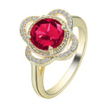 Copper ring with a fruit-shaped zircon stone, shown in colour style 10-6-1395.