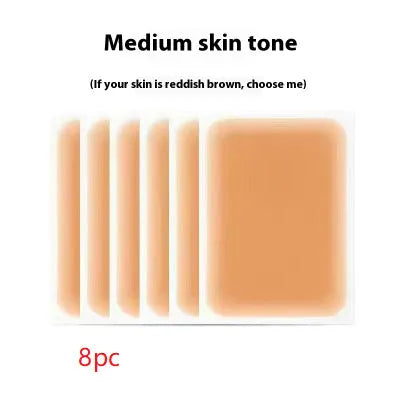 Tattoo cover patch for birthmark and tattoo concealment in six skin tone colours