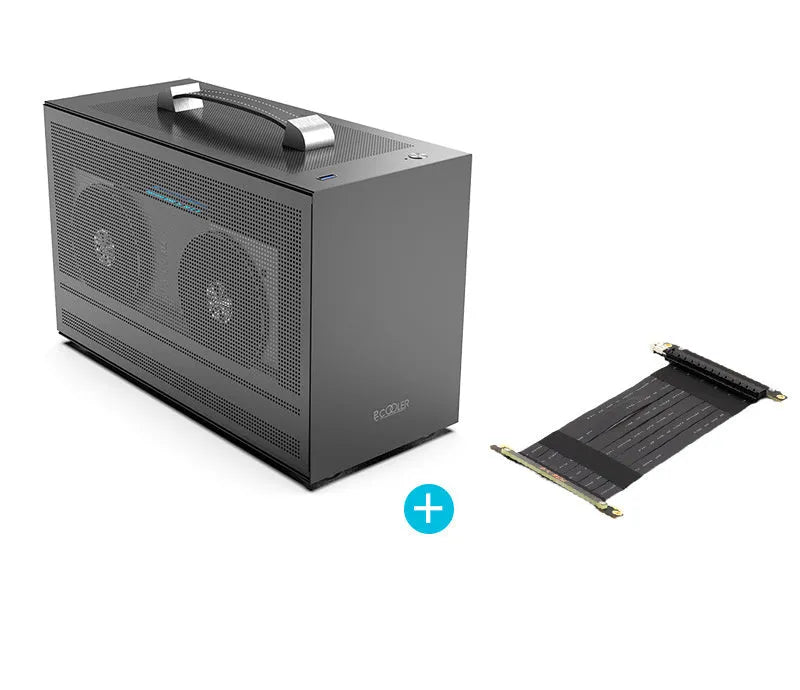 ITX desktop computer chassis in tin-plated steel with upper power supply position