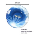 Creative printed PVC winter ski ring toy in flame red, blue, or mountain design for snow games.