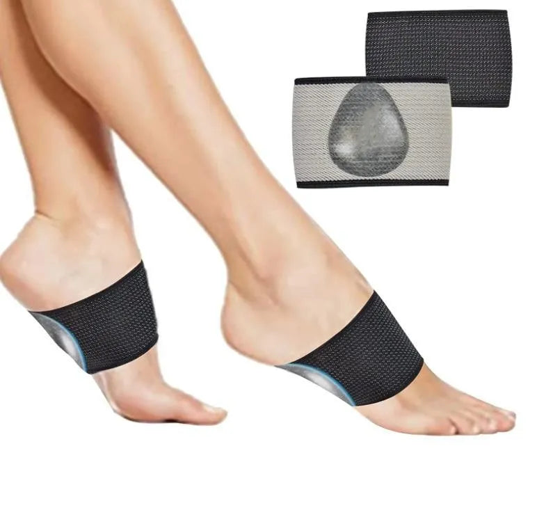 Elastic arch support foot bandage for flat feet in ordinary and heart style options