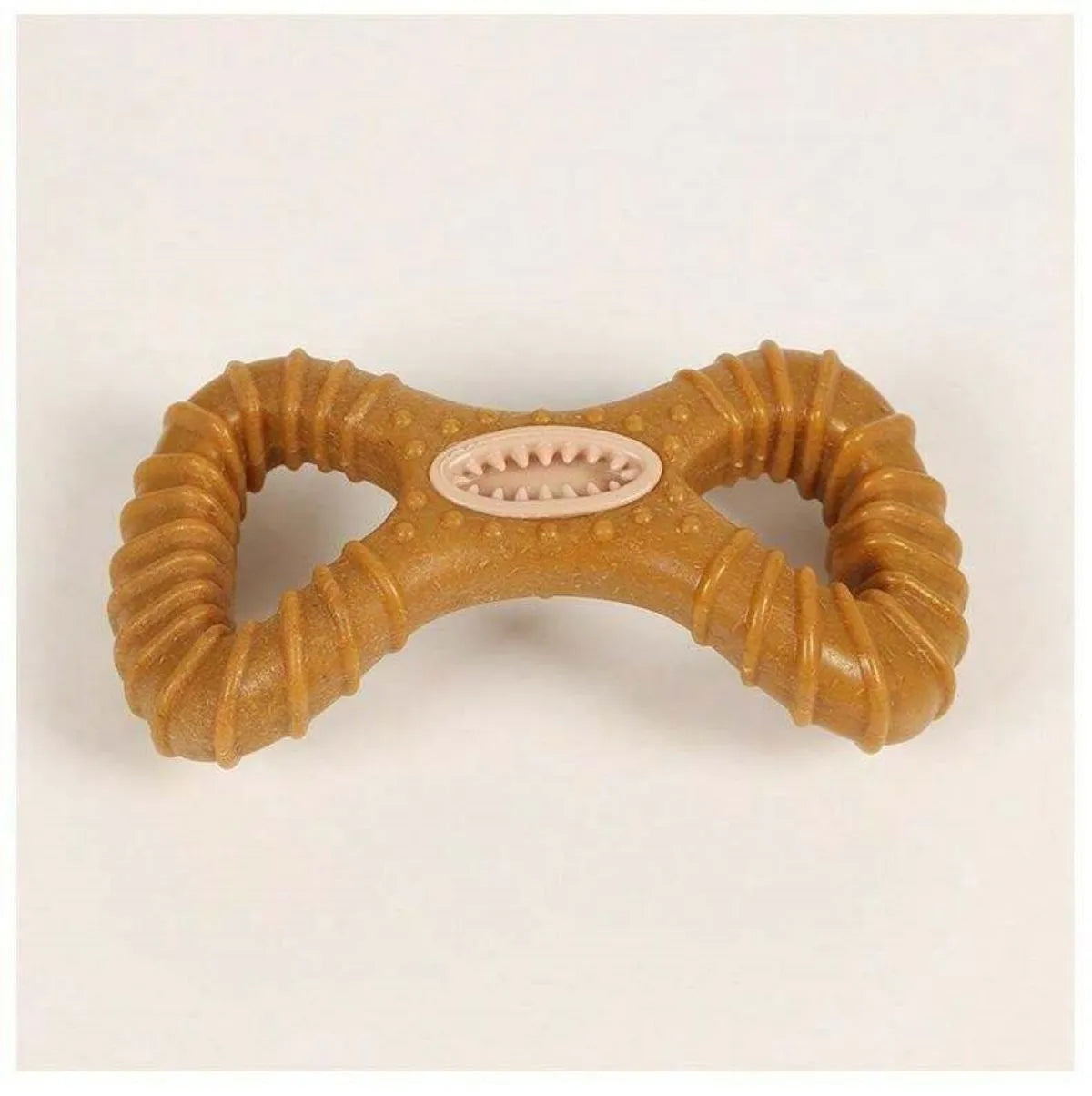 Natural rubber dog chew toy with cleaning nodules in 8shape and Y shape designs