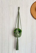 Hand-woven polyester cotton flower pot cover in a choice of seven colours.