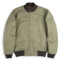 Solid colour men's cotton tank jacket coat with stand collar and size stick pocket in 1602 army green
