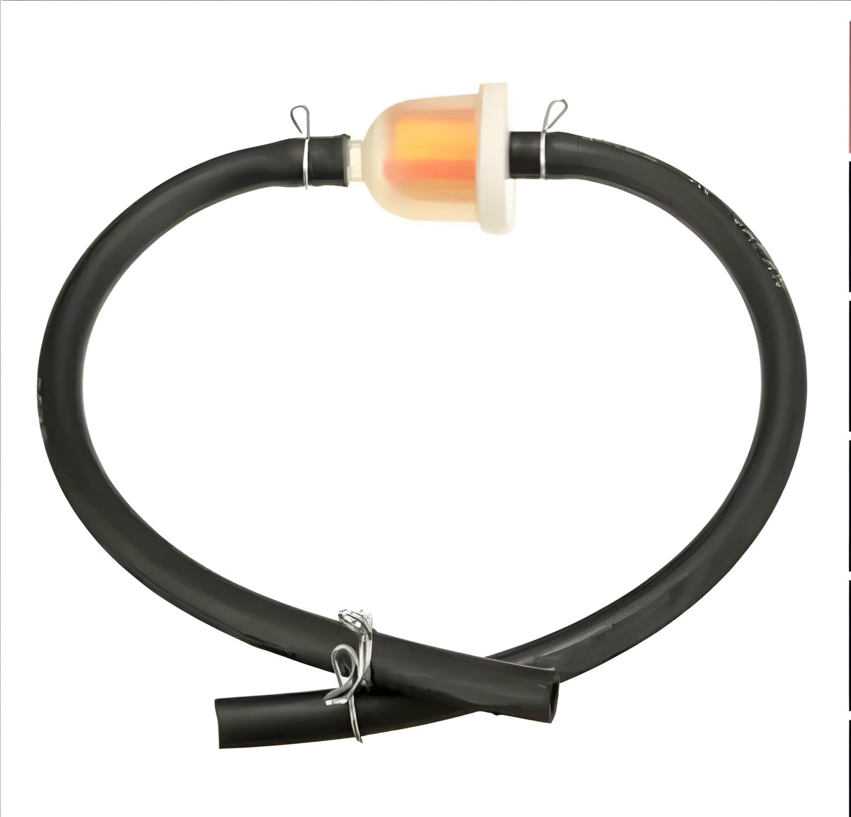 Black mini 2 stroke motorcycle oil cup fuel filter with tubing for inline fuel systems