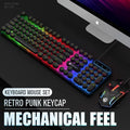 Wired USB keyboard and mouse set for desktop computer in black or white with silicone material and 1.5m cable