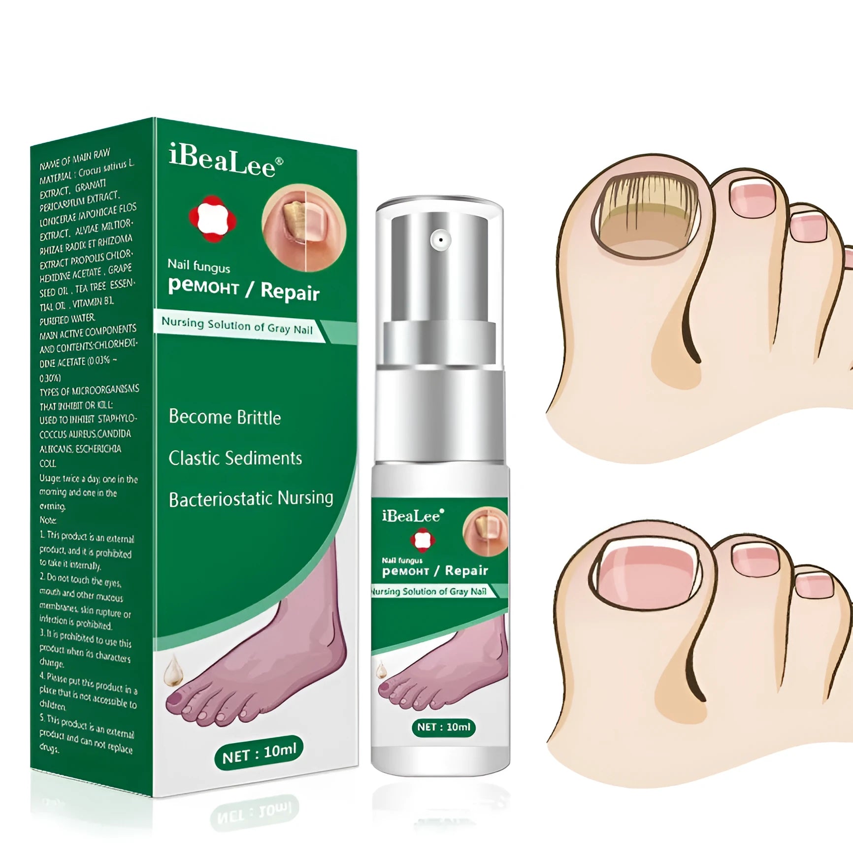 Jiagou 10ml whitening nail antimicrobial foot treatment liquid bottle