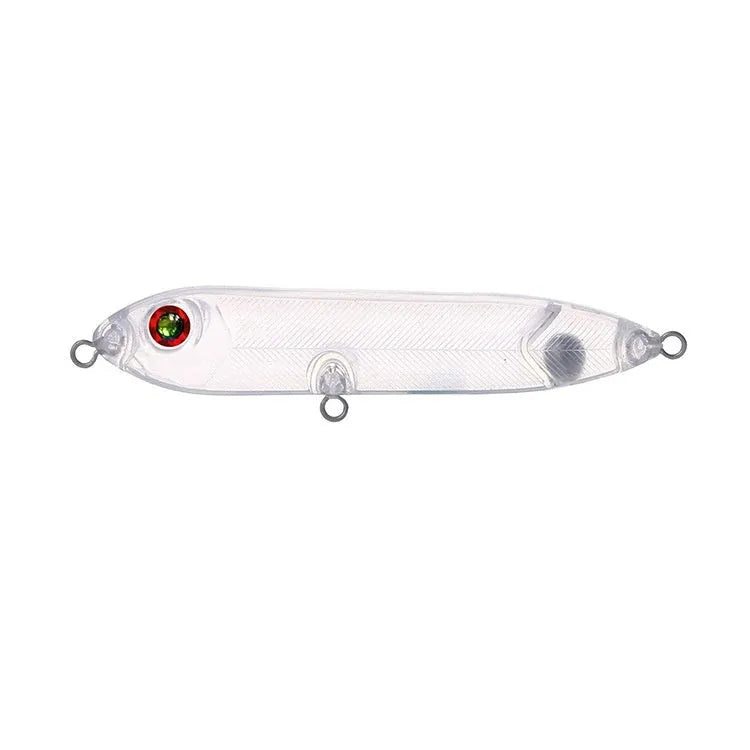 Transparent 9.5cm blank fishing lure body with 7mm eye for DIY bait building
