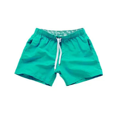 Men's summer surf shorts in plain colour, straight-leg beach pants