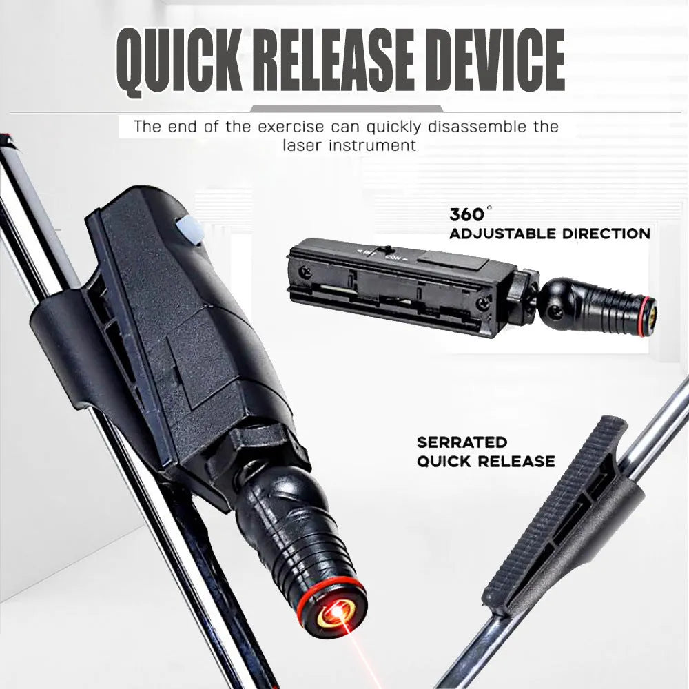 Black golf laser aiming instrument for putting alignment training