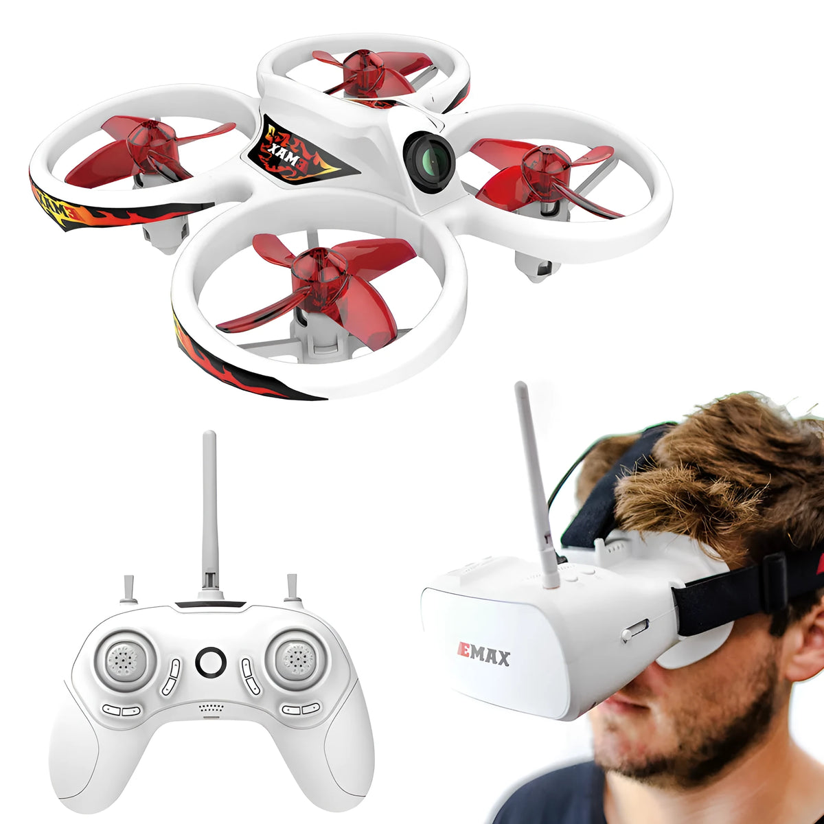 FPV crossing machine RTF set with single hollow cup aircraft, metal body, under 30cm, for beginner flight practice