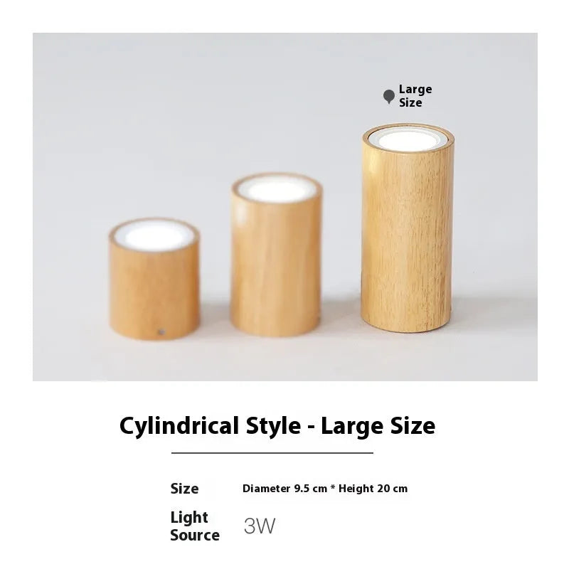Wood colour surface mounted downlight in round or square shape for corridor ceiling installation