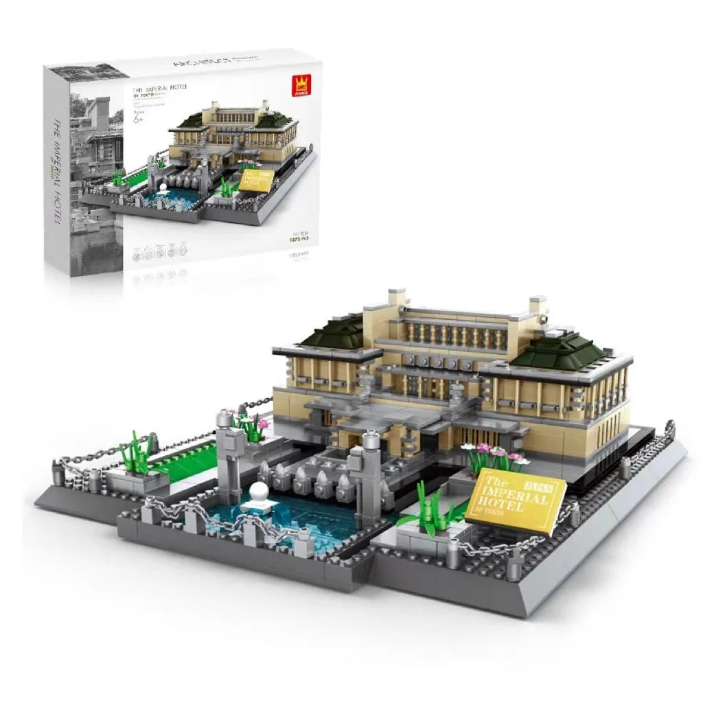 Wange building blocks set with over 800 ABS plastic pieces for landmark construction