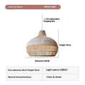 Natural woven rattan pendant chandelier with 60cm diameter in Silent Wind style