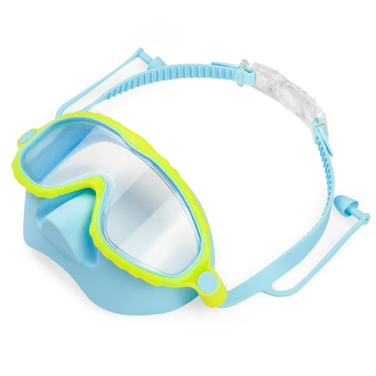 Children's anti-fog swimming goggles with large frame and HD lens in blue pink colour option, boxed