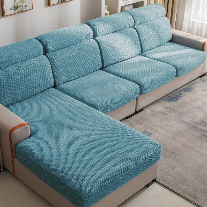 Home fashion polyester stretch sofa cover in fruit green colour for backer cushion furniture protection