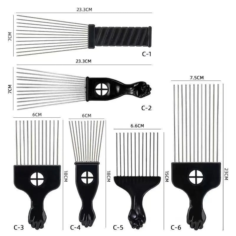 Male creative portable household steel needle comb plastic body over 20cm length