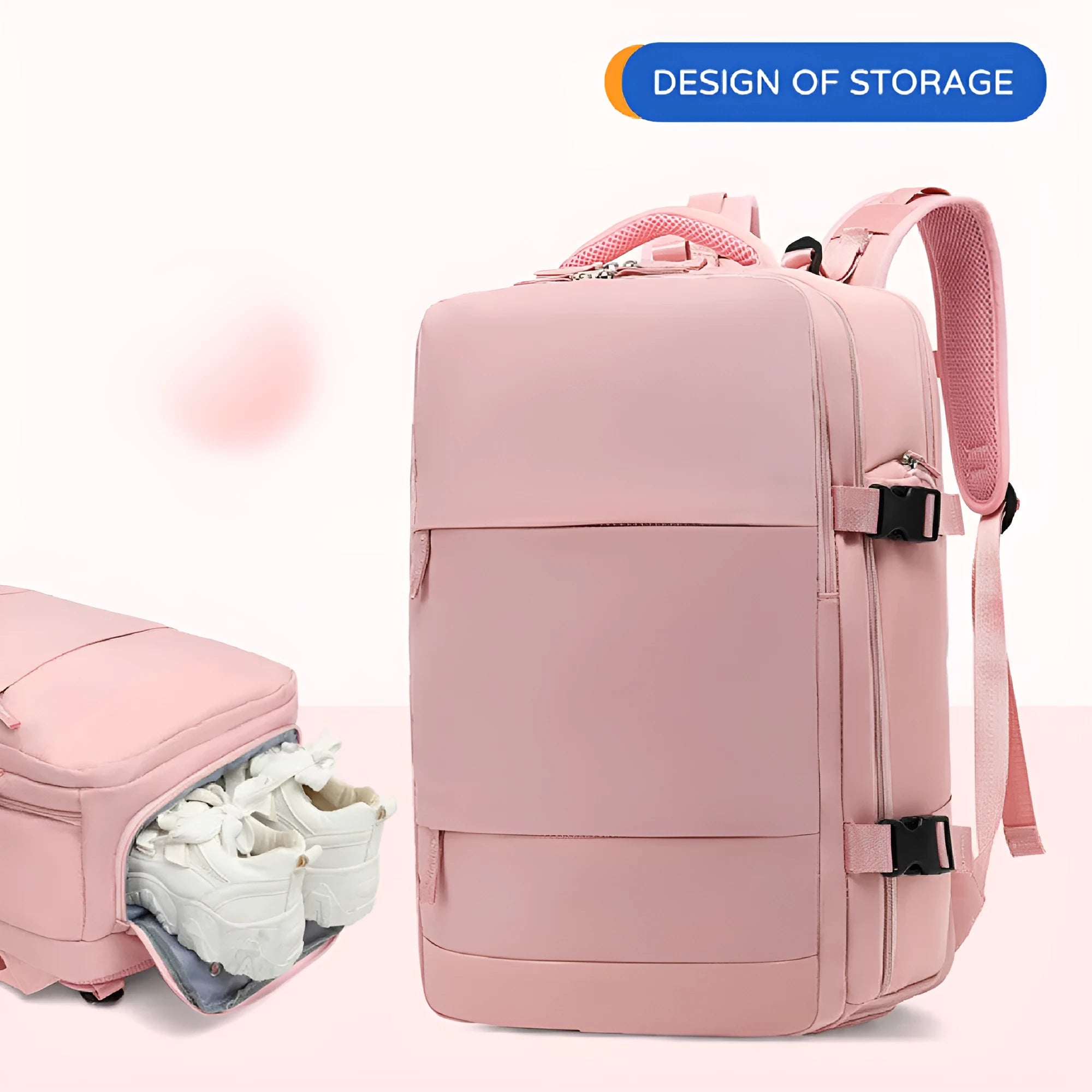Large waterproof nylon mummy backpack for travel, shown in a neutral colour from the wide available selection.