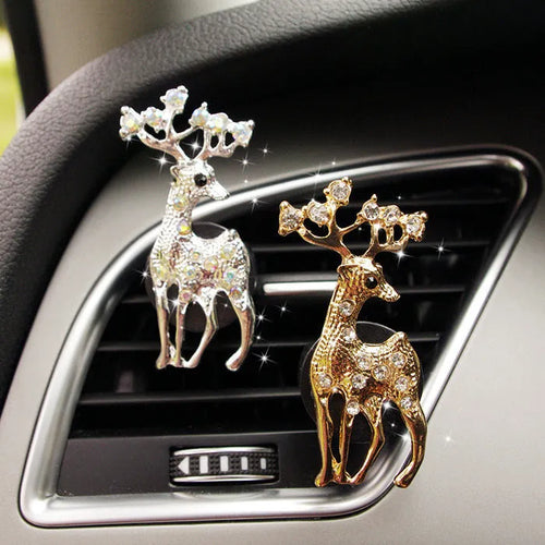 Alloy car fragrance clip with liquid perfume for air vent attachment in decorative designs