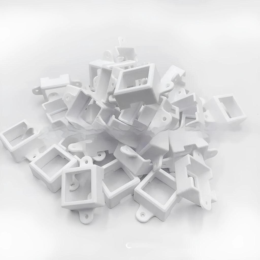 White plastic protective lampshade for LED light fixed brackets, dimensions 1.7cm by 6cm