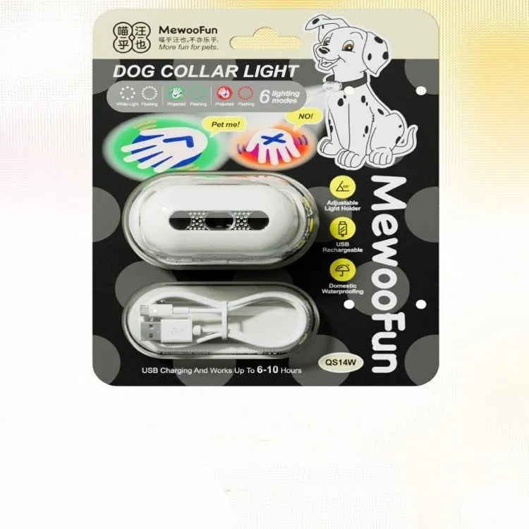 Pet luminous collar hanging lamp ring in four colour patterns with ABS construction