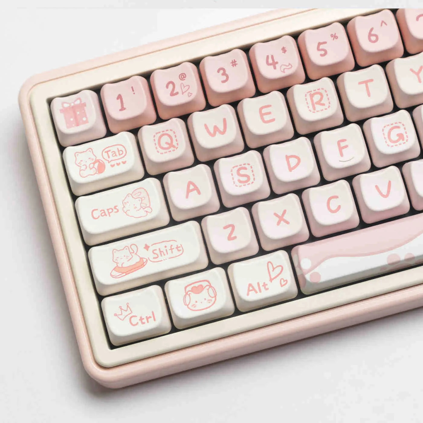 Full set of PBT sublimation keycaps for mechanical keyboards showing vibrant colours and 98+ key coverage
