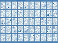 50 sheets of 40x60mm decorative stickers in bear and rabbit styles on Japanese composite paper with release paper