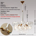Nordic glass chandelier with warm light 220V available in 3 4 or 6 hands black or white gold finish