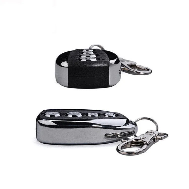 Universal copy 433MHz rolling door remote control model AB002 in black with button layout