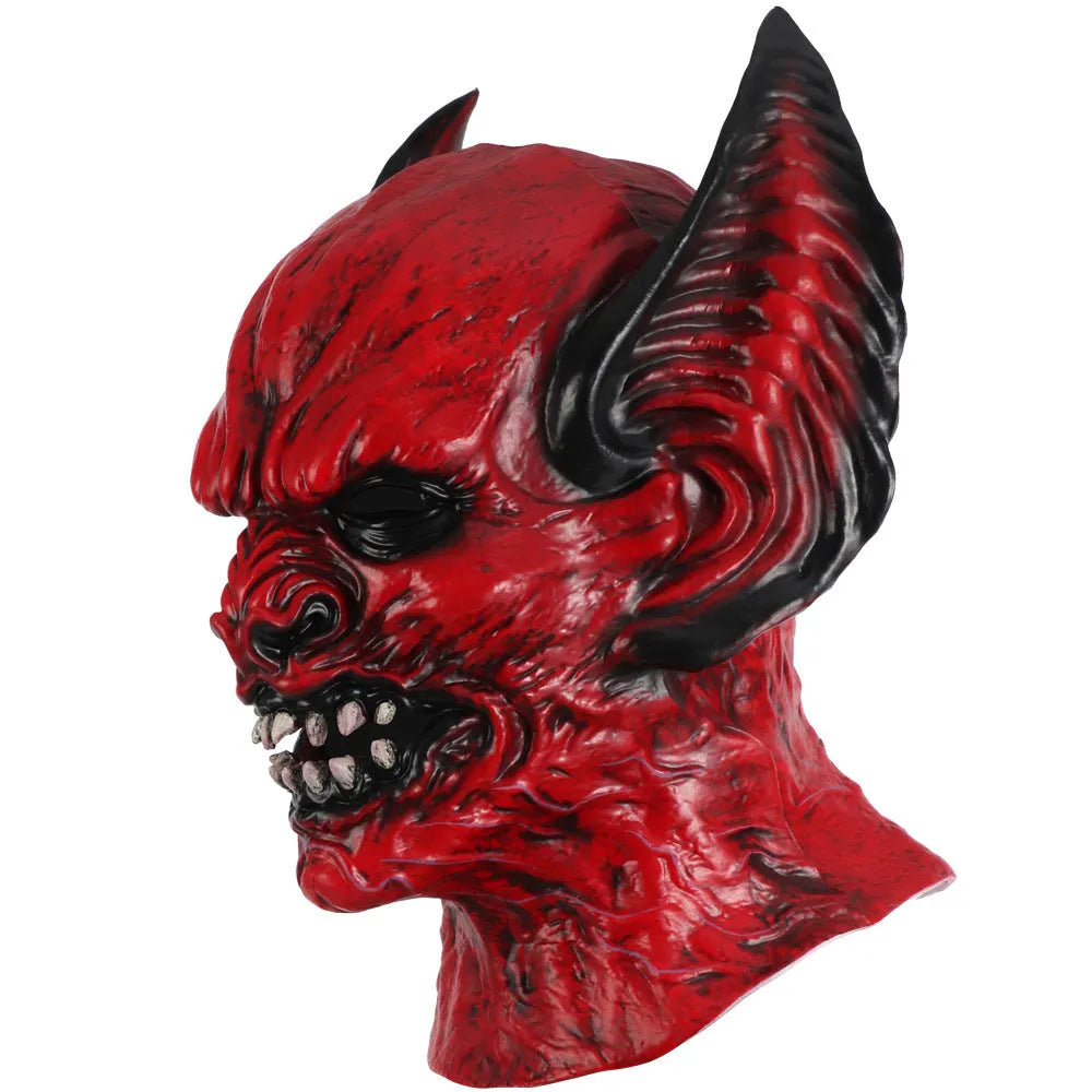 Red bat head cover costume mask for Halloween and Christmas parties