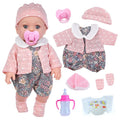 30cm full vinyl baby doll with changeable doll clothes suit in TM-010 or TM-011 colour