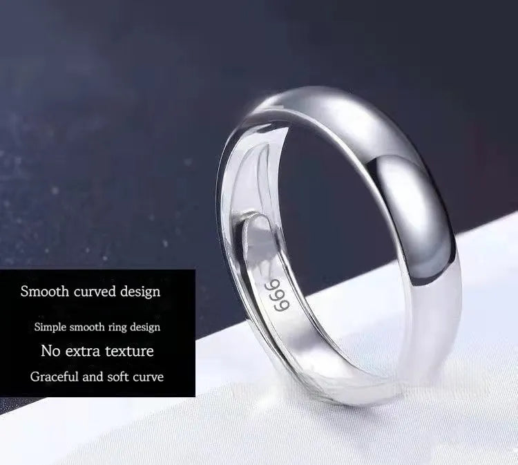 Unisex adjustable metal ring with silver or gold plating, geometric shape