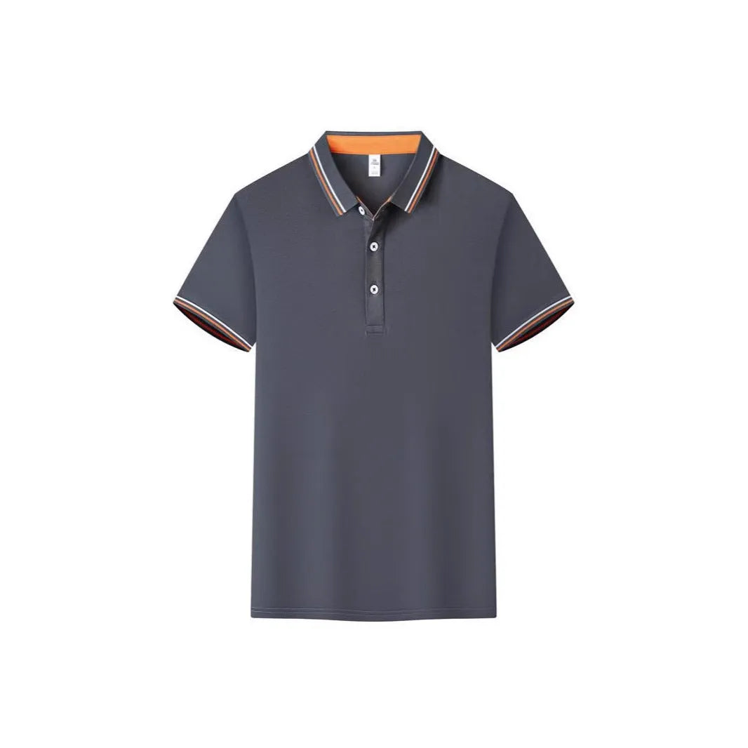 Polo cotton workwear with collar and short sleeves in slim fit, cotton blend fabric, multiple colours
