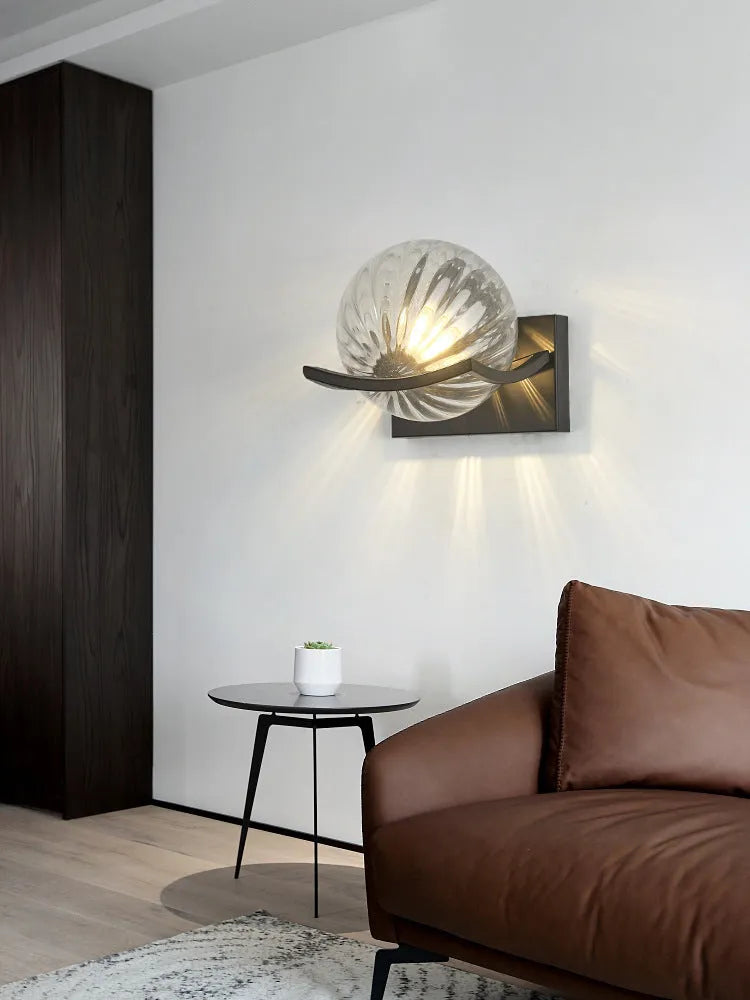 Black modern minimalist wall lamp with choice of cover, 85-265V, 5W or 12W, 160mm x 180mm x 180mm