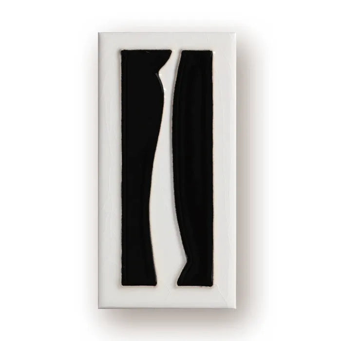 Handmade retro enamel art ceramic doorplate showing design options on a 76x152mm plate.