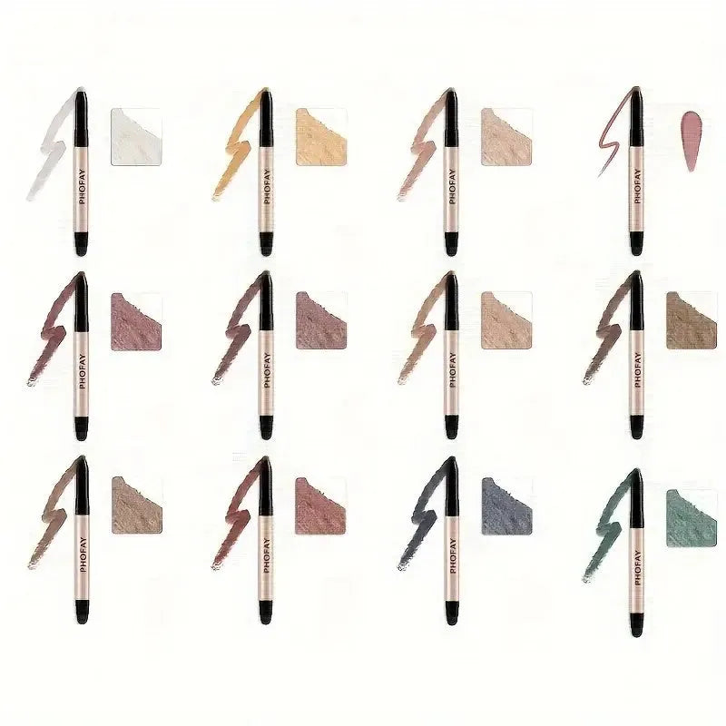 PHOFAY Eyeshadow Stick 0.6g waterproof cream eyeshadow with built-in smudger in multiple colour options