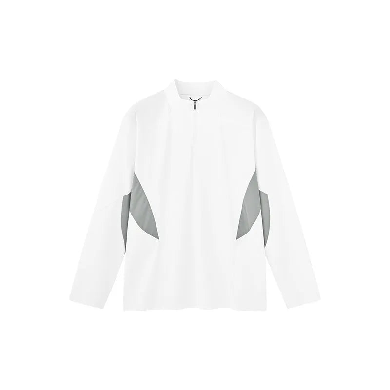 Men's lightweight polyester casual top with stitching detail in solid colour