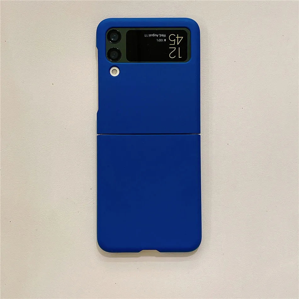 Samsung folding screen hard case with soft rubber cover in multiple colours for Z Flip4 Z Flip5 Zli3 drop protection