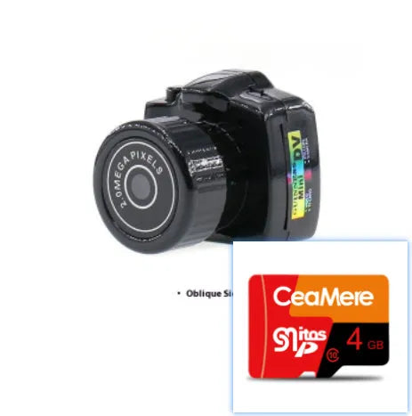 Outdoor sports small camera riding recording digital DV camera black ABS body with lanyard